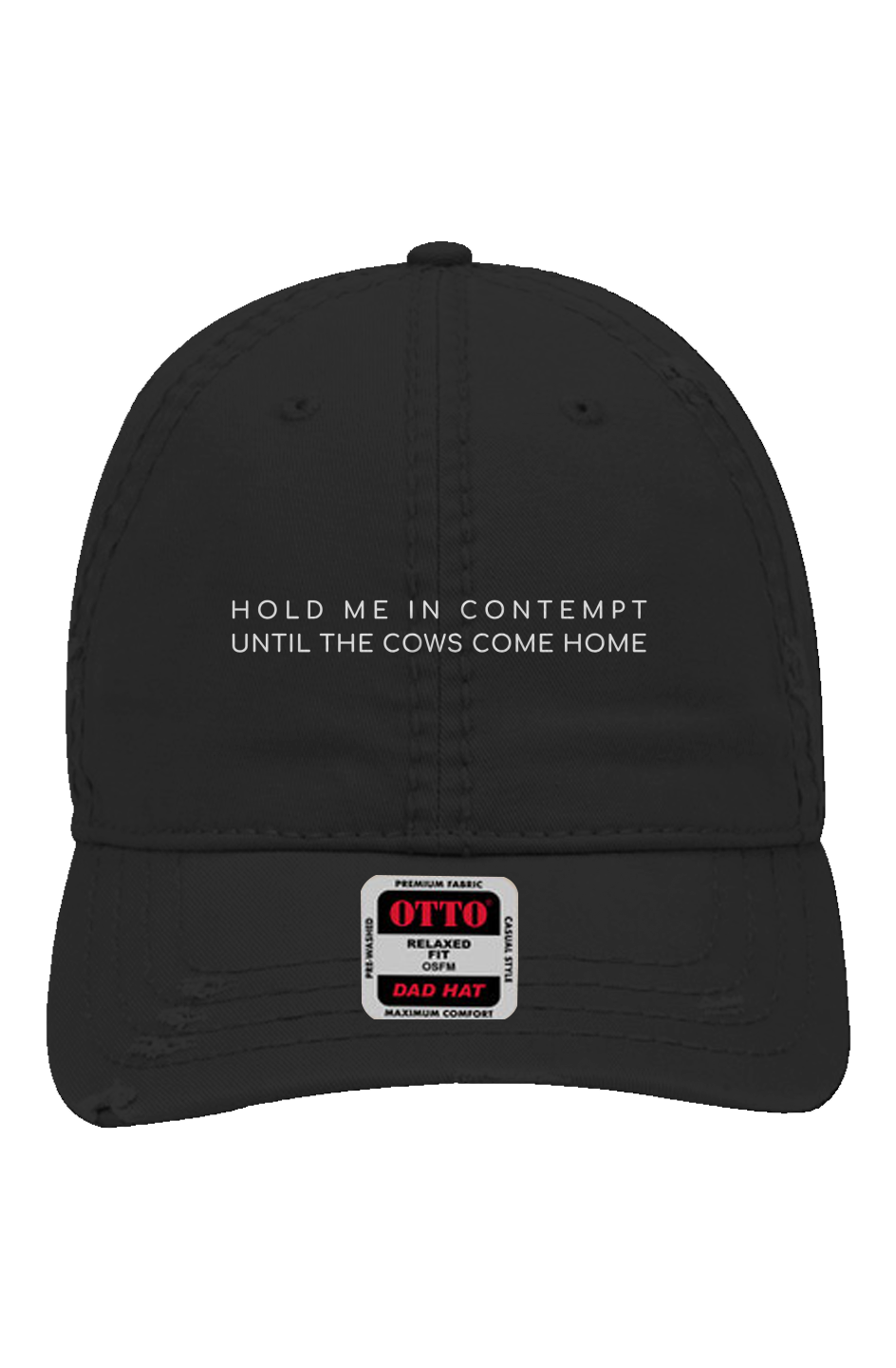Cows & Contempt Distressed Cap
