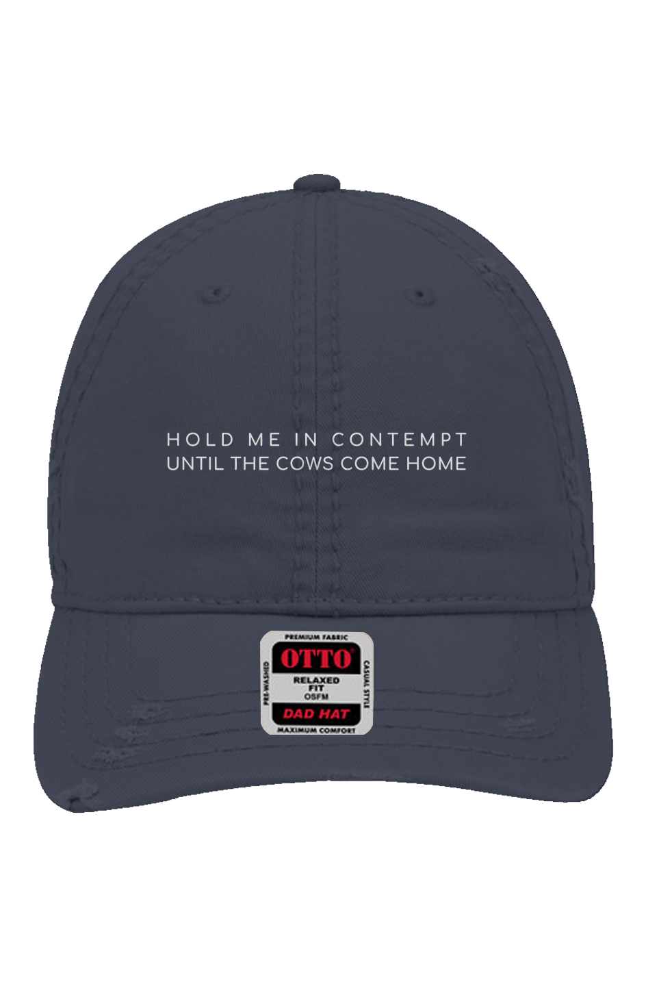 Cows & Contempt Distressed Cap