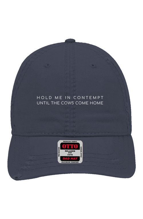 Cows & Contempt Distressed Cap