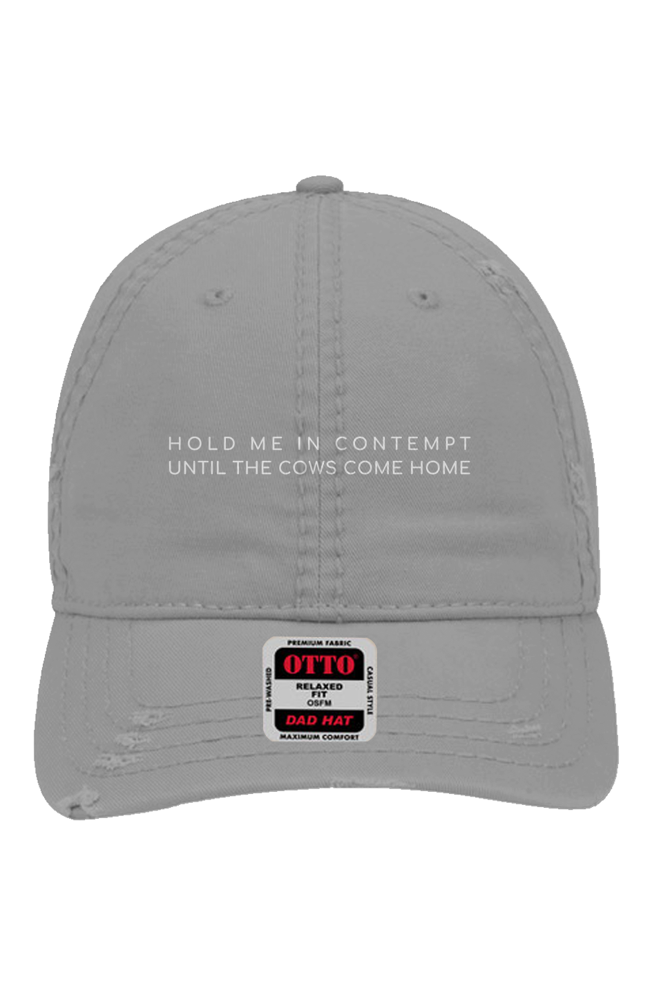 Cows & Contempt Distressed Cap
