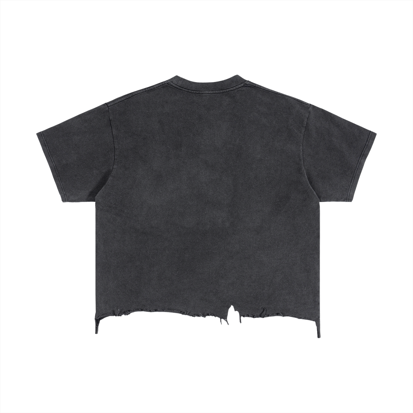 Vintage Wash "Viva la Revolución!" Boxy Distressed Hem T-Shirt | Unisex 100% Cotton Graphic Tee | Statement Apparel